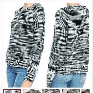 True Religion Black & White Sweater in XS